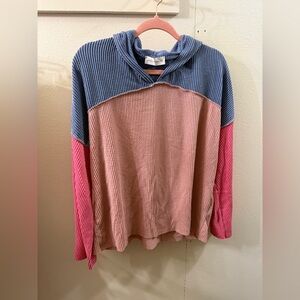 Colorblock Hooded Sweater